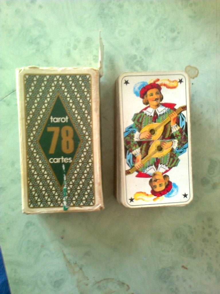 Tarot kaartspel gebruikt doosje beschadigd w, Ophalen of Verzenden, Joker(s)