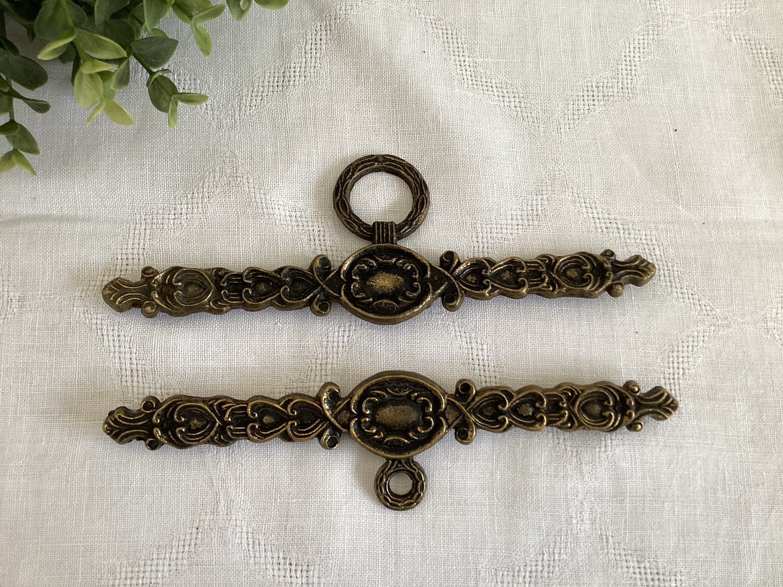 2 Schellekoord ornamenten beslag messing 20 cm., Ophalen of Verzenden