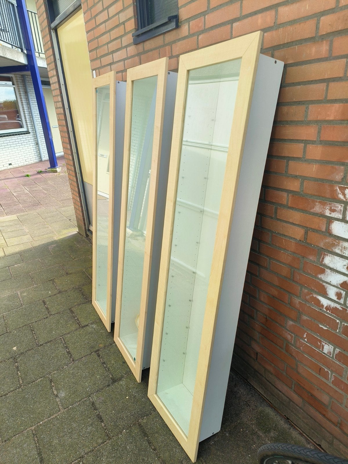 Set van 3 IKEA Gnedby CD/DVD kasten met glazen deuren, Ophalen, Minder dan 50 cm, Modern, functioneel, Minder dan 25 cm