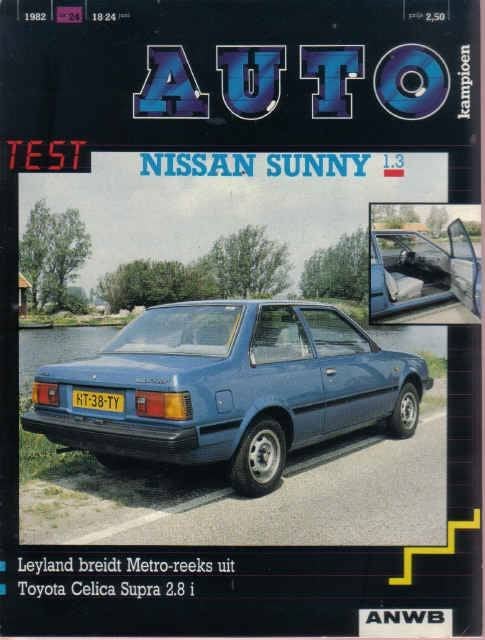 Autokampioen 24 1982 : Toyota Supra - Nissan Sunny 1.3 GL, Ophalen of Verzenden, Gelezen, Algemeen