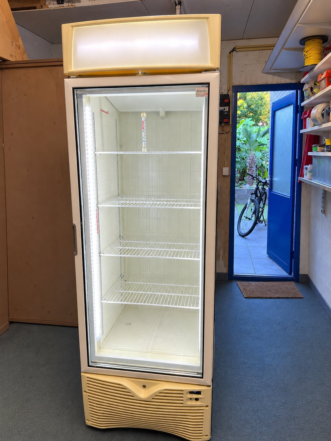 Mondial Framec Displayvriezer - Glazen Deur - 317L, Ophalen, Gebruikt, 200 liter of meer, 60 cm of meer