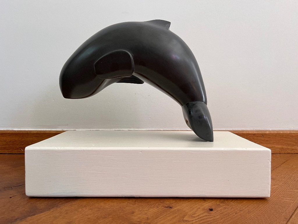 Handgemaakt beeld | Walvis | speksteen, Ophalen, 20 - 50 cm, Steen of Keramiek, Zeeleven