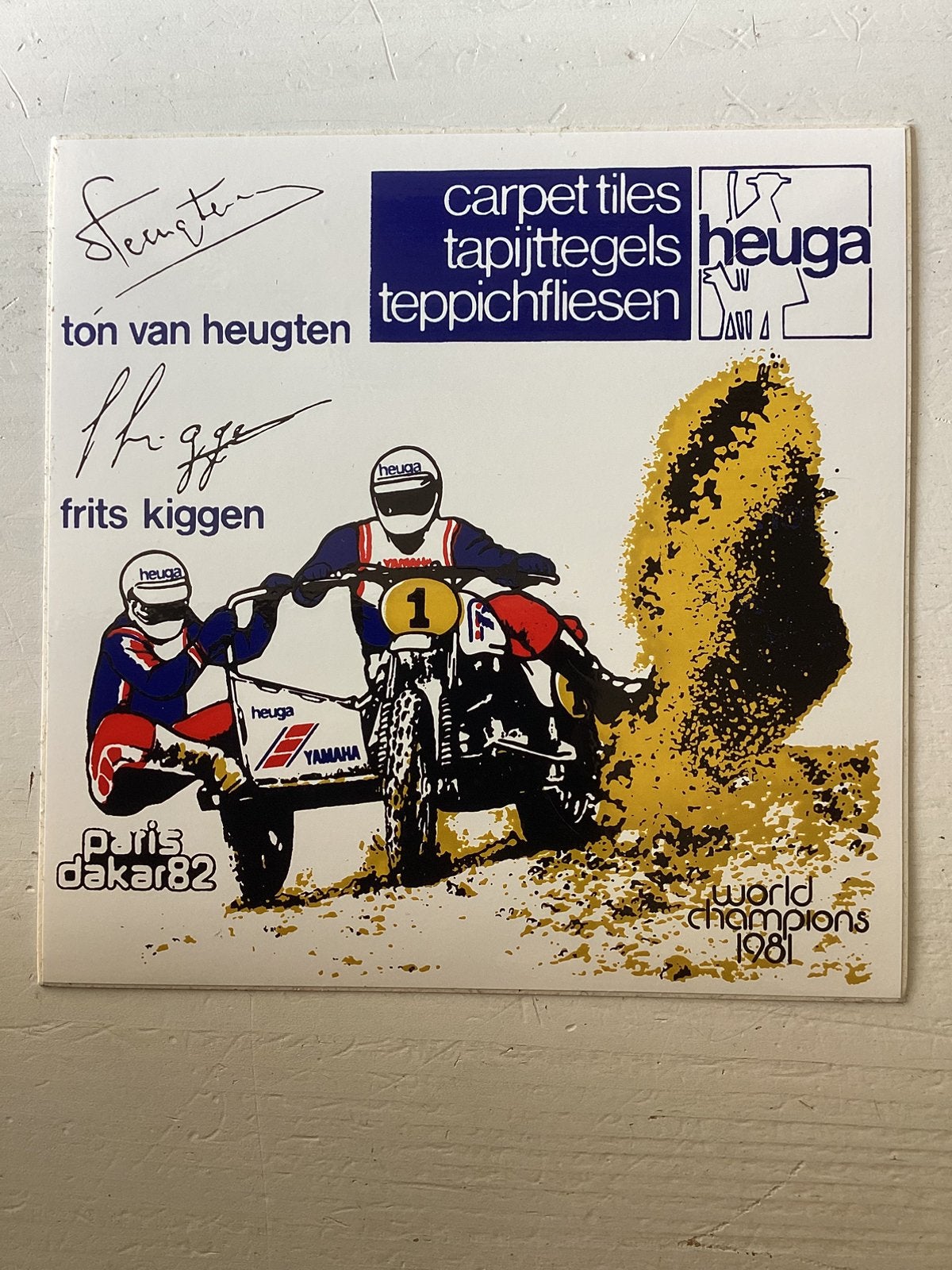 Sticker Zijspan Ton van Heugten/Frits Kiggen, Verzenden, Zo goed als nieuw, Sport