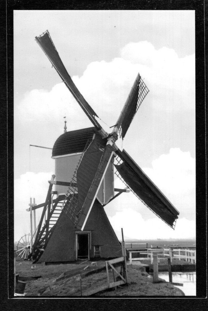 Poldermolen De Groenendijkse Molen te Hazerswoude., Verzamelen, Ansichtkaarten | Nederland, Verzenden, 1960 tot 1980, Ongelopen