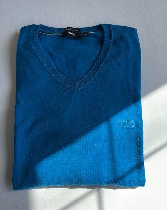 Mooie Hugo Boss voorjaar/zomer trui Koningsblauw XL, Ophalen of Verzenden, Zo goed als nieuw, Maat 56/58 (XL), Blauw