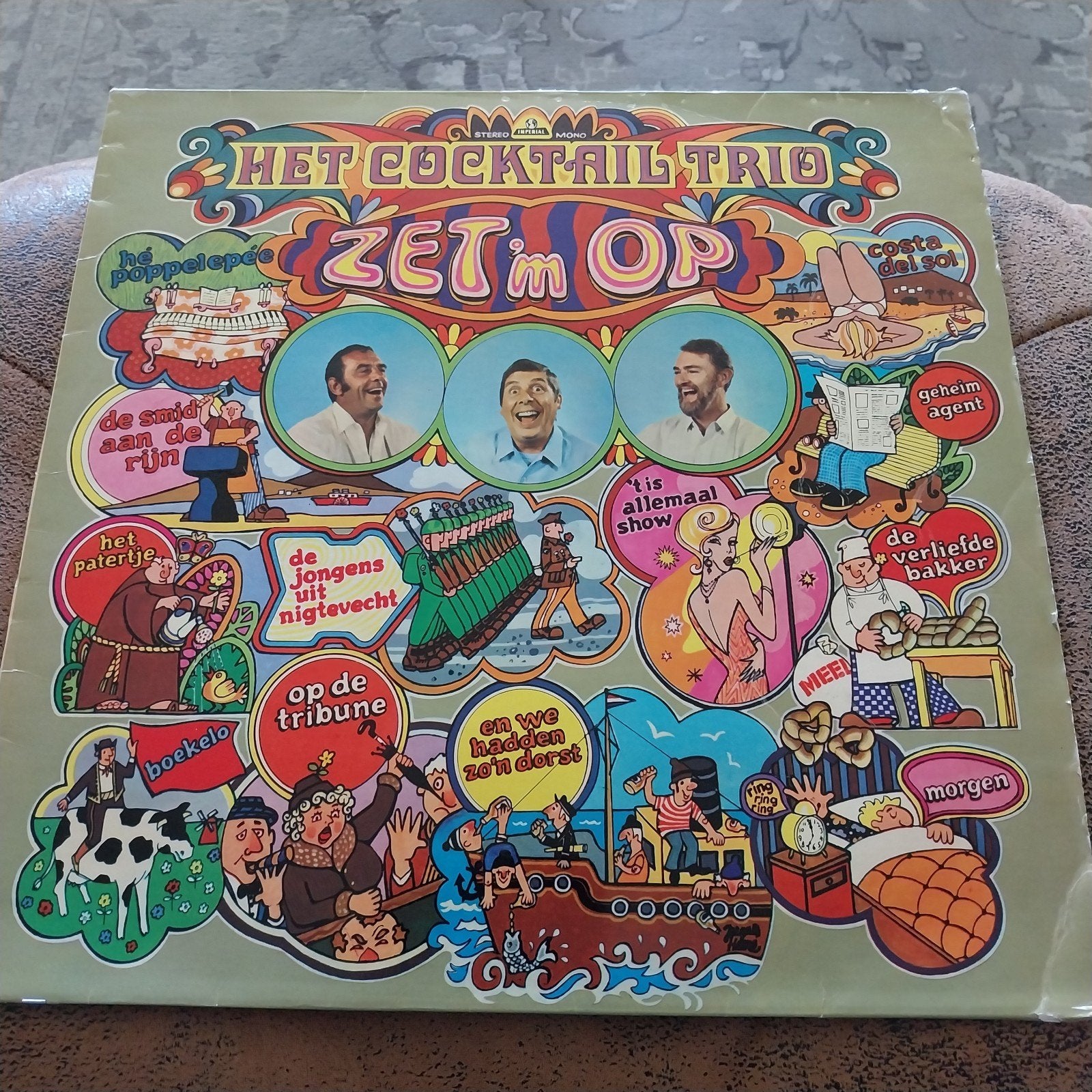 Het Cocktail Trio - Zet 'm Op! LP Vinyl, Ophalen of Verzenden, Gebruikt