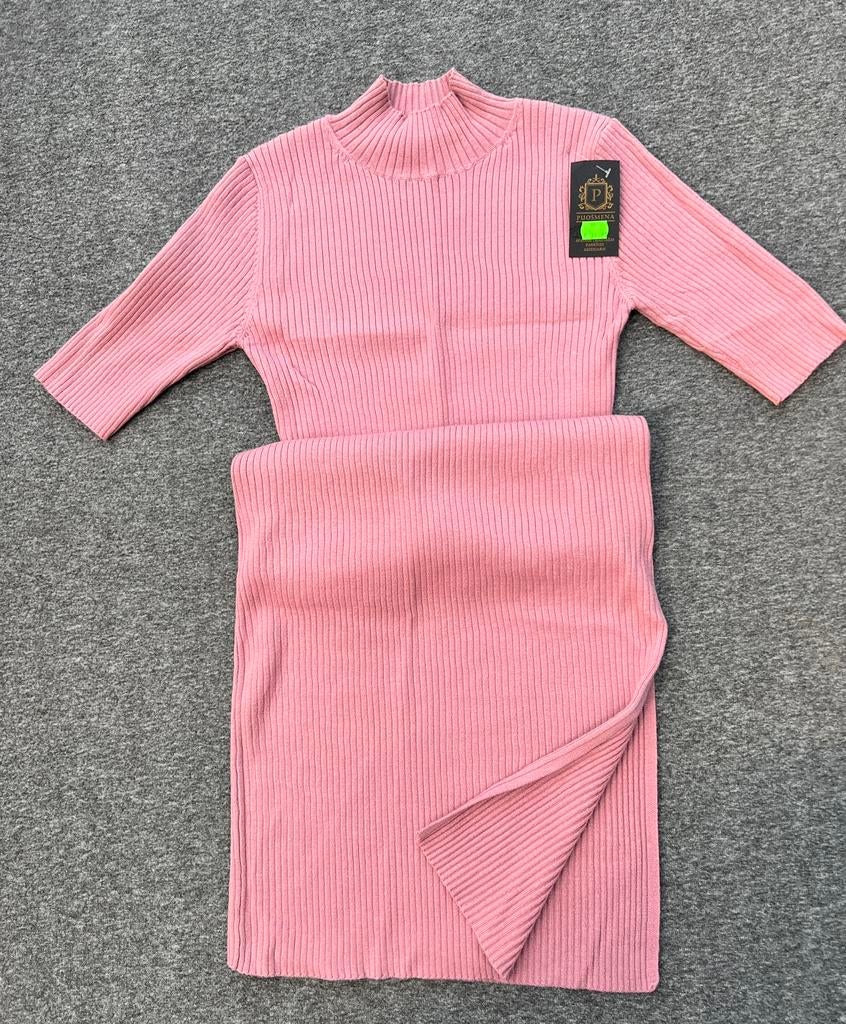 Fashion gebreide jurk – maat M – nieuw met label, Maat 38/40 (M), Nieuw, Ophalen of Verzenden, Roze