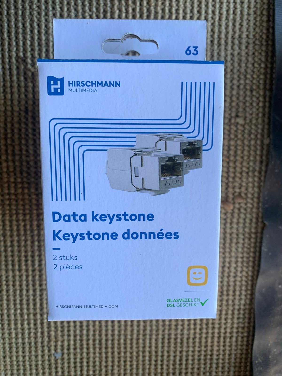 Hirschmann Multimedia Data Keystone (2 stuks), Computers en Software, Ophalen of Verzenden, Nieuw