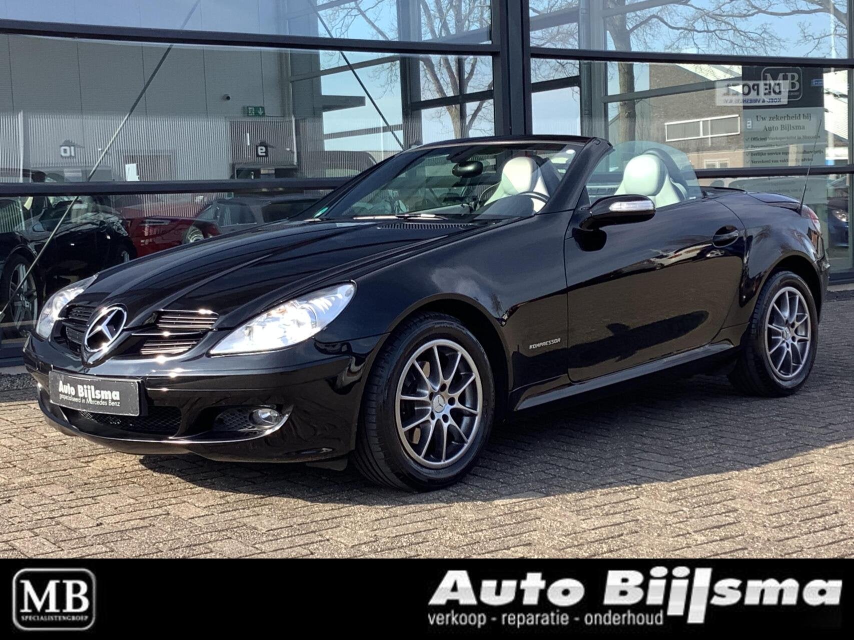 Mercedes SLK-klasse 200 K Automaat, airco, lederen bekleding, Auto's, Automaat, Achterwielaandrijving, Gebruikt, 4 cilinders