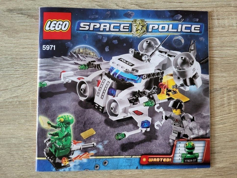 Lego Space Police 5971 uit 2009 - Zonder doos, verkleuring, Kinderen en Baby's, Speelgoed | Bouwstenen, Ophalen of Verzenden, Gebruikt