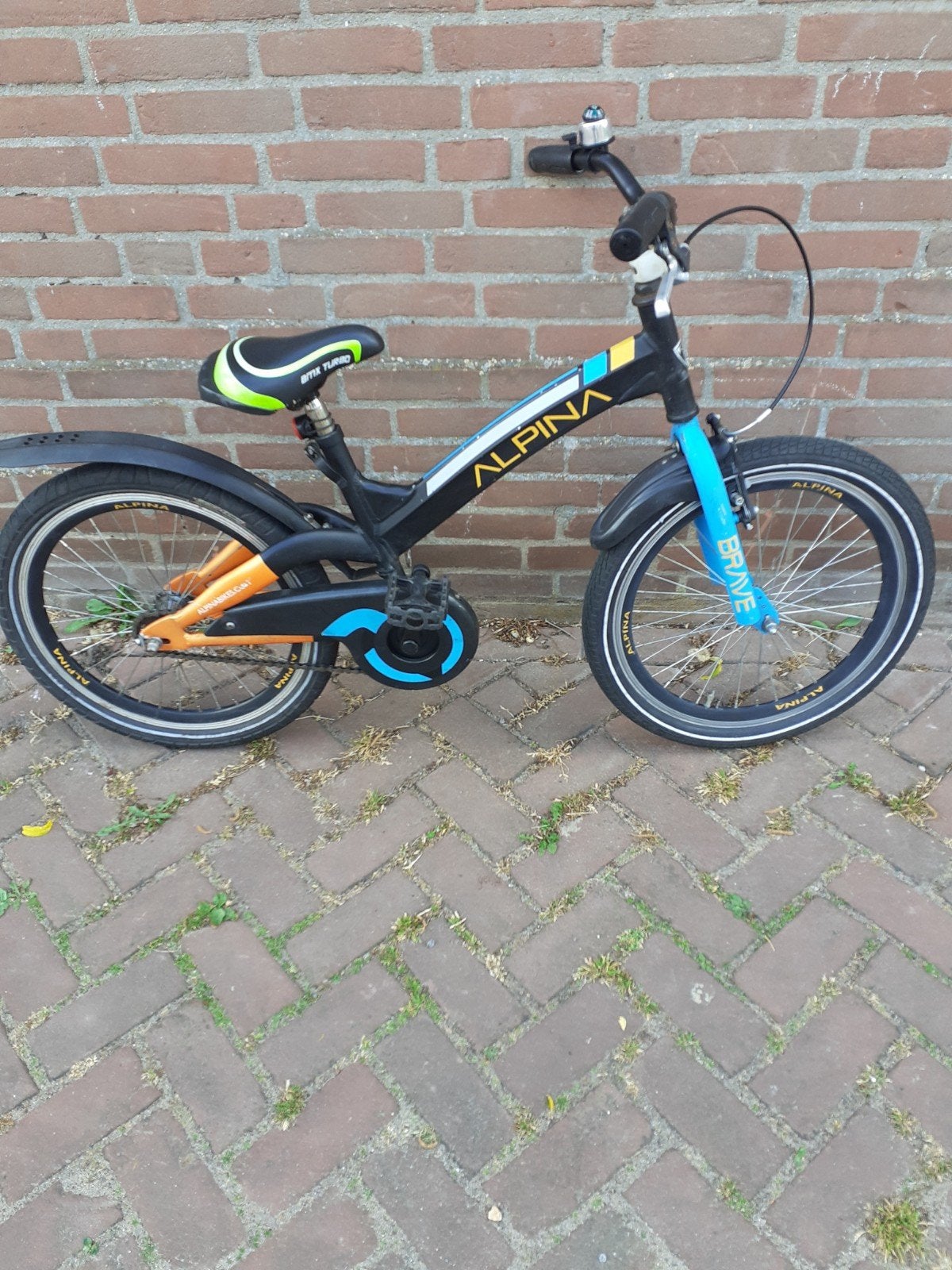 Alpina Brave 20 inch kinderfiets, Fietsen en Brommers, Ophalen, Terugtraprem, Gebruikt, Staal
