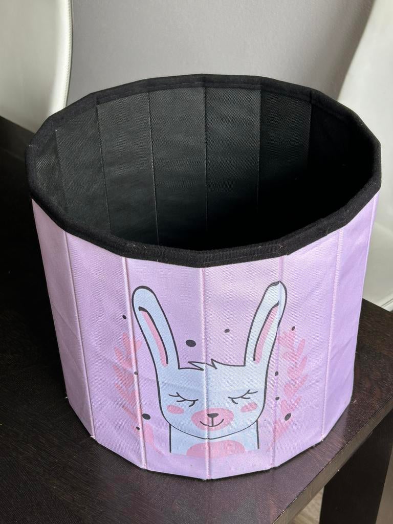 Roze opbergmand opbergbak opvouwbaar meisje konijn, Ophalen of Verzenden, Zo goed als nieuw