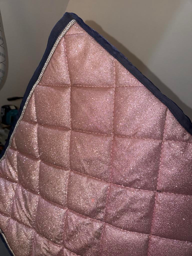 Roze glitter dekje, Dieren en Toebehoren, Paarden en Pony's | Dekens en Dekjes, Ophalen, Gebruikt, Zadeldekje, Roze
