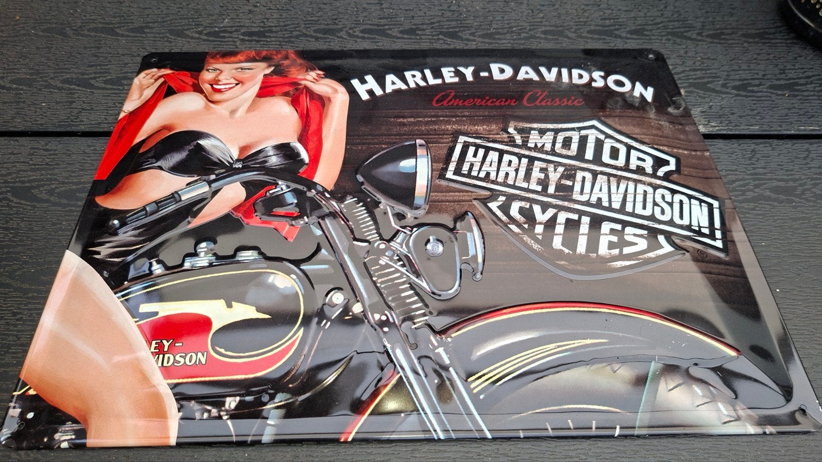 Diverse metalen borden en kentekenplaten -harley-Davidson, R, Ophalen, Gebruikt, Motoren