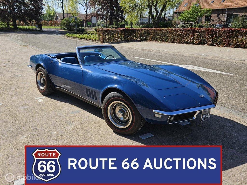 Chevrolet Corvette C3 | 1968 | Route 66 Auctions, Auto's, Overige carrosserieën, Chevrolet, Zwart, Bedrijf