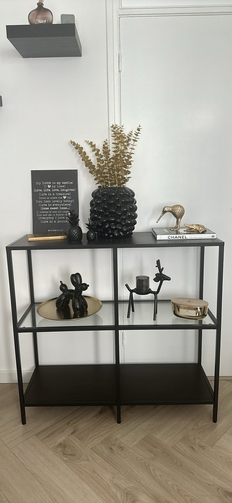 Zwart gouden woonaccessoires, Ophalen, Zo goed als nieuw, Zwart