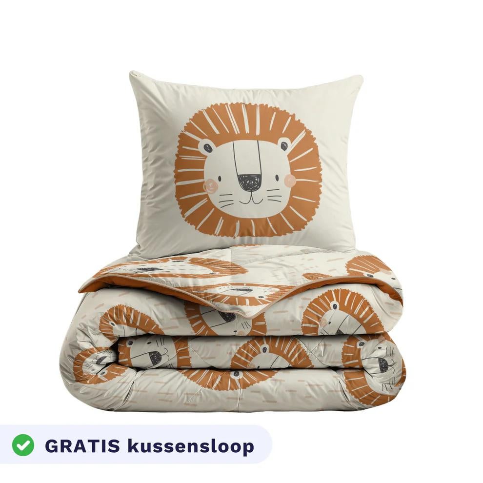 Kiddy dekbed Lion wasbaar, Ophalen of Verzenden, Nieuw, Eenpersoons, Beige