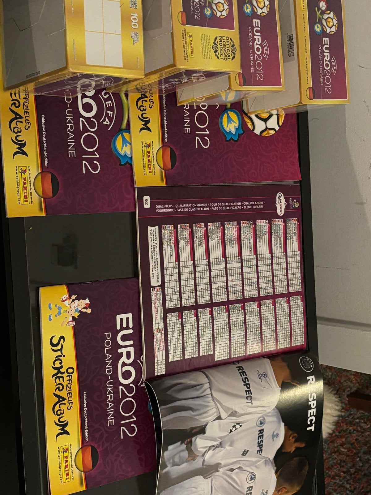 4xPanini Euro 2012 Sticker Albums en ongeopende dozen, Ophalen of Verzenden, Nieuw, Sport