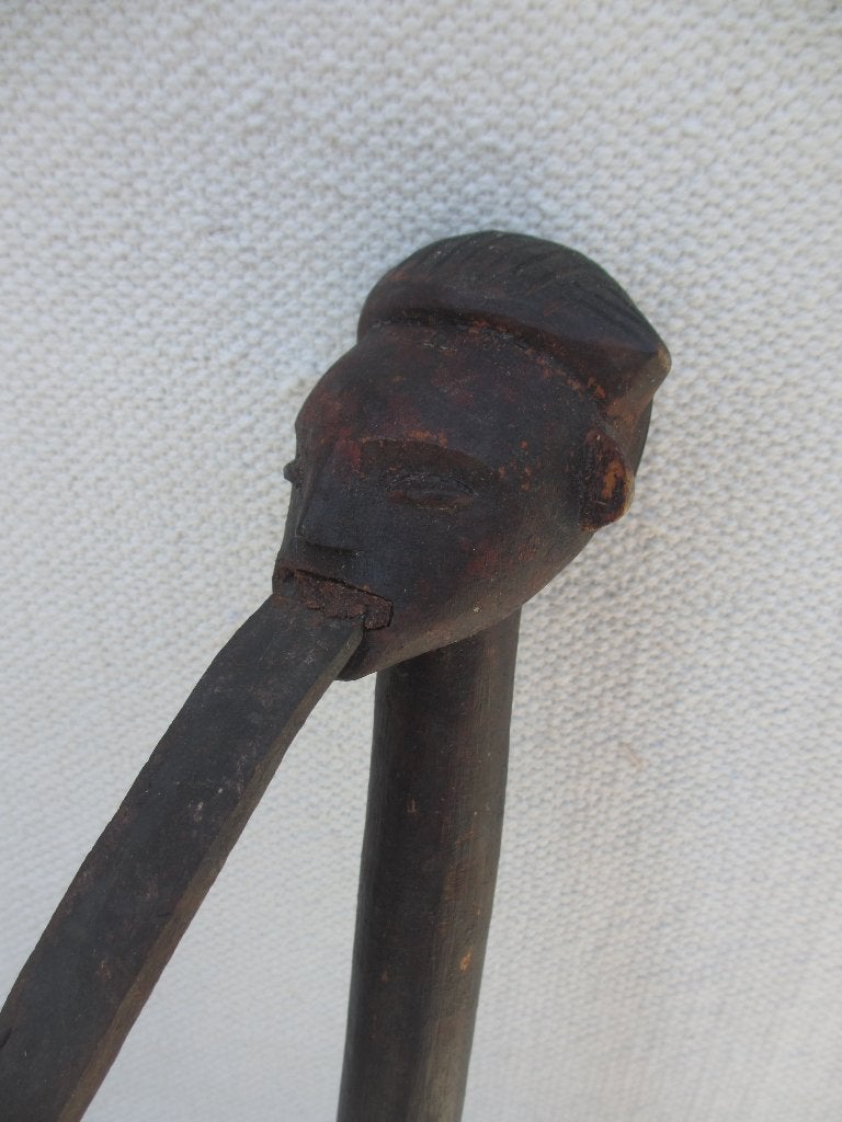 Afrikaanse kunst oude axe YaKa / Luba Congo, 43 cm, Handgemaakt, Natuurlijk materiaal, Afrika