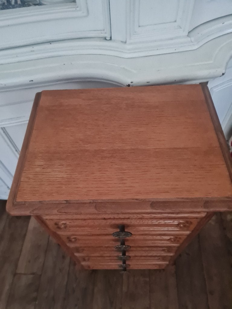 Handzaam formaat vintage ladekastje Queen Ann foto 1t/m7, Heikant 21 Kaatsheuvel, Minder dan 50 cm, 5 laden of meer, Verzenden