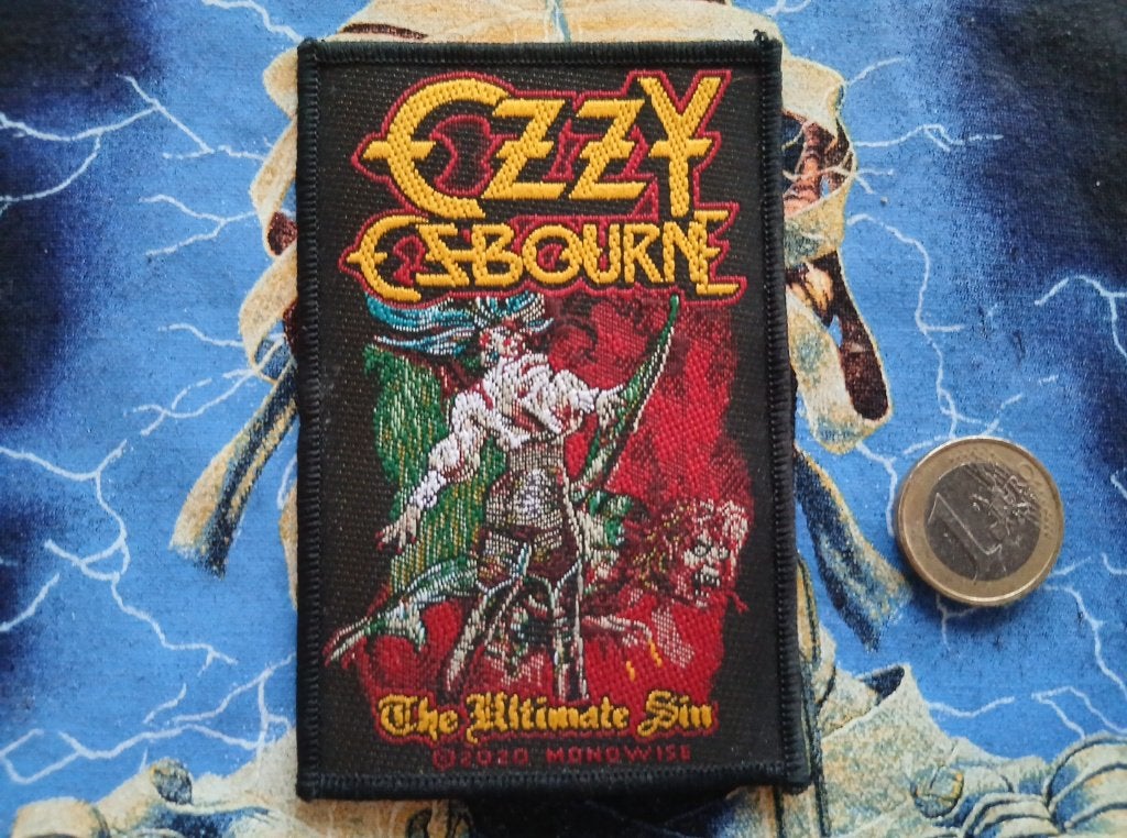 Ozzy Osbourne mooie the ultimate sin patch 20, Verzenden, Zo goed als nieuw, Foto of Kaart
