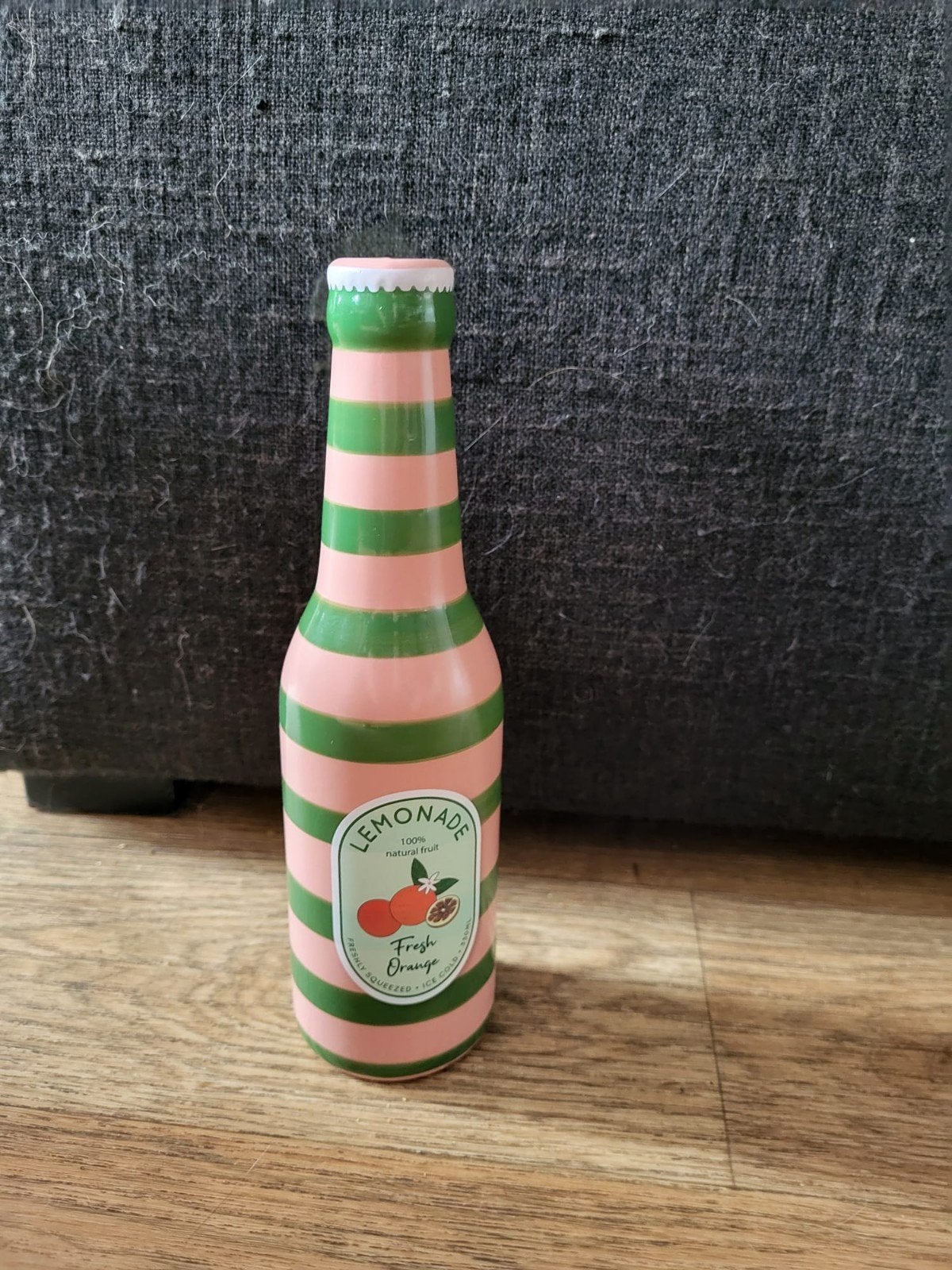 Kaarsen kandelaar  / vaas gestreepte fles, Ophalen of Verzenden, Nieuw, Groen, Overige materialen