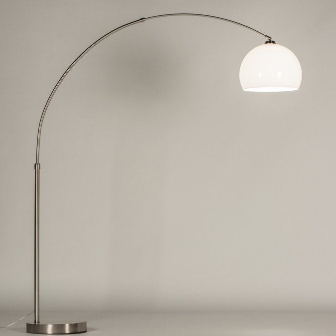 booglamp retro kap wit of beige bank hoekbank tafel lamp, Ophalen of Verzenden, Nieuw, Kunststof, 200 cm of meer