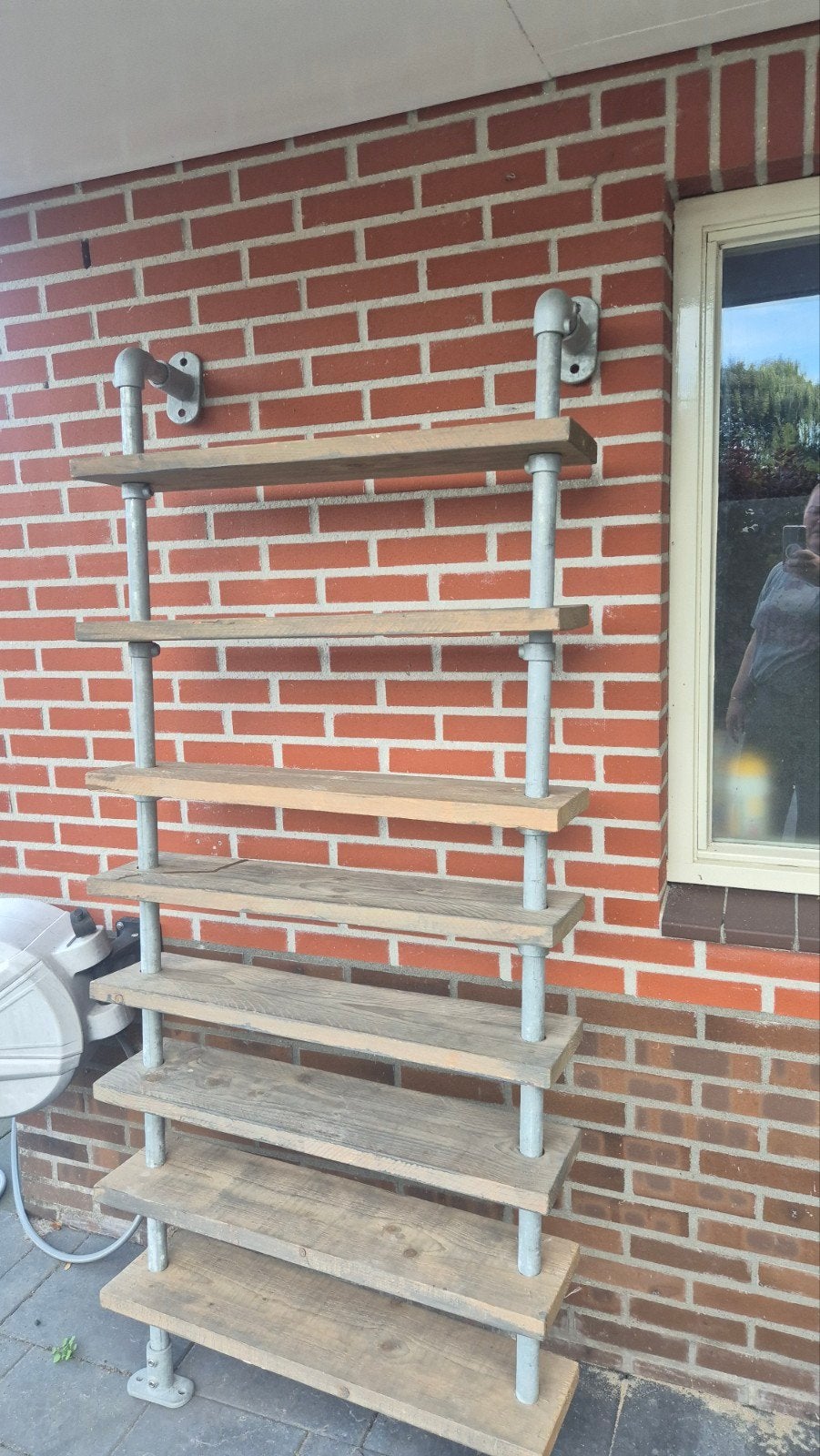 Steigerhouten stellage / wandrek, Ophalen, Gebruikt