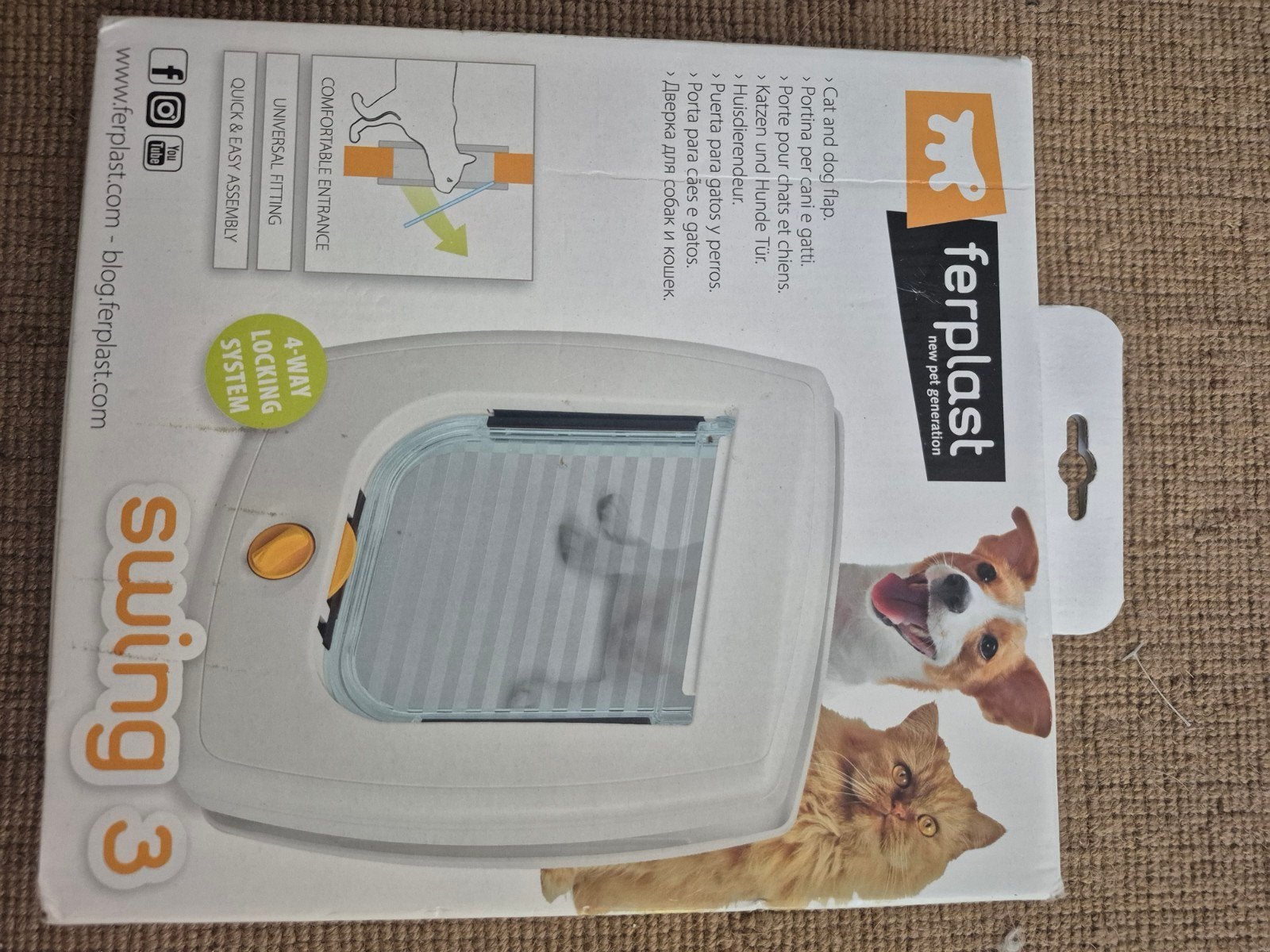 Kattenluik Ferplast swing 3 nieuw, Dieren en Toebehoren, Ophalen of Verzenden, Nieuw
