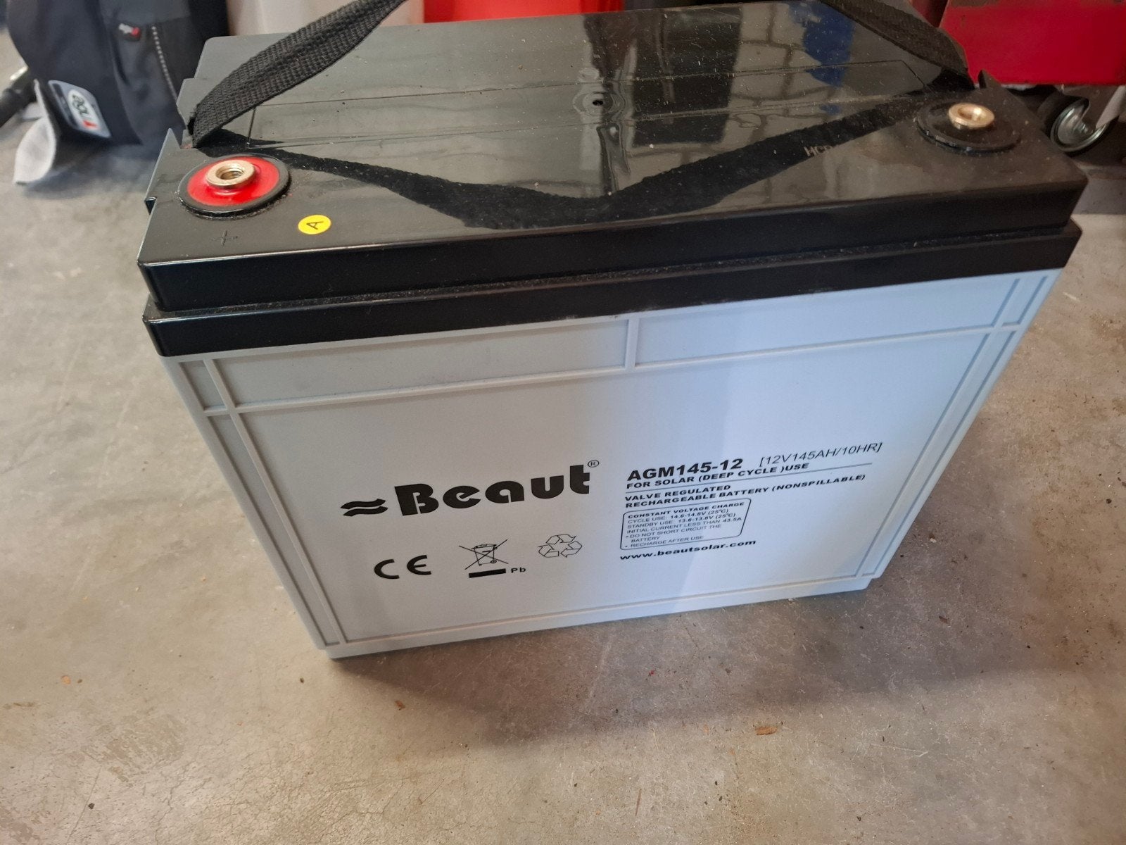 3x Beaut AGM 12V 145Ah deepcycle accu's voor boot/camper, Ophalen, Zo goed als nieuw, Overige typen