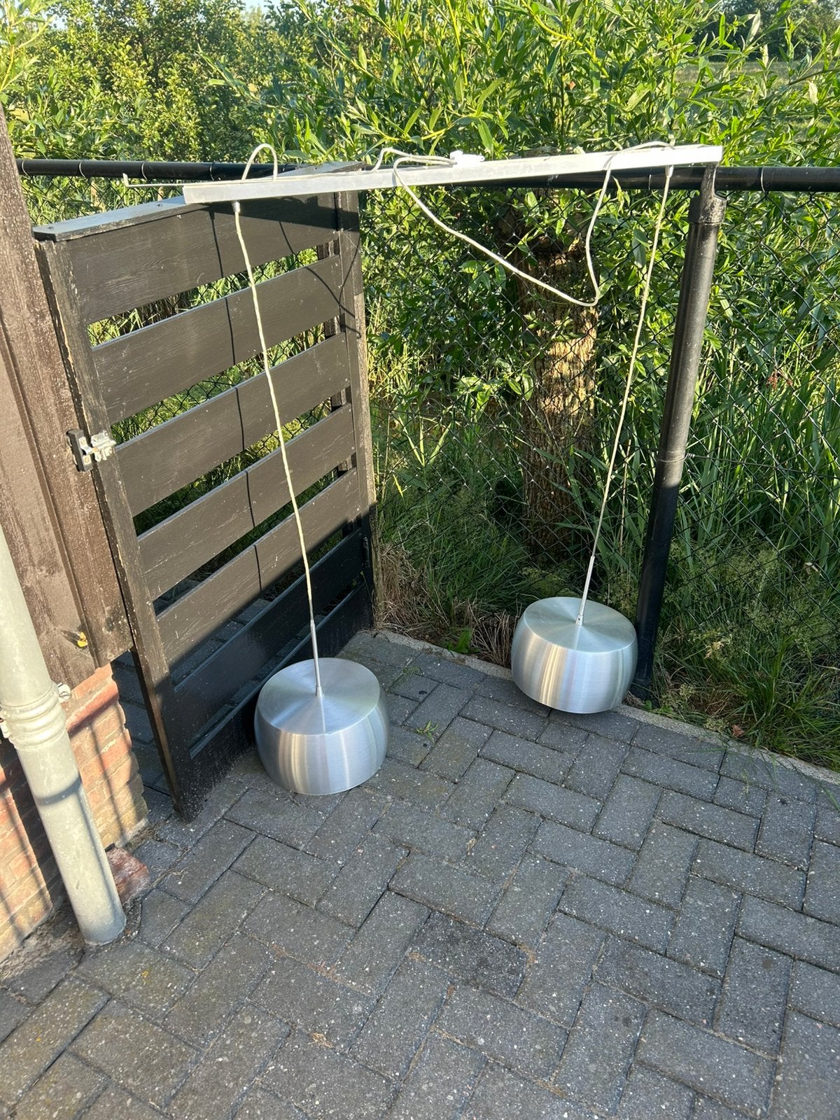 Hanglamp 2 aan 1 balk, Ophalen, Gebruikt, Overige materialen, 75 cm of meer