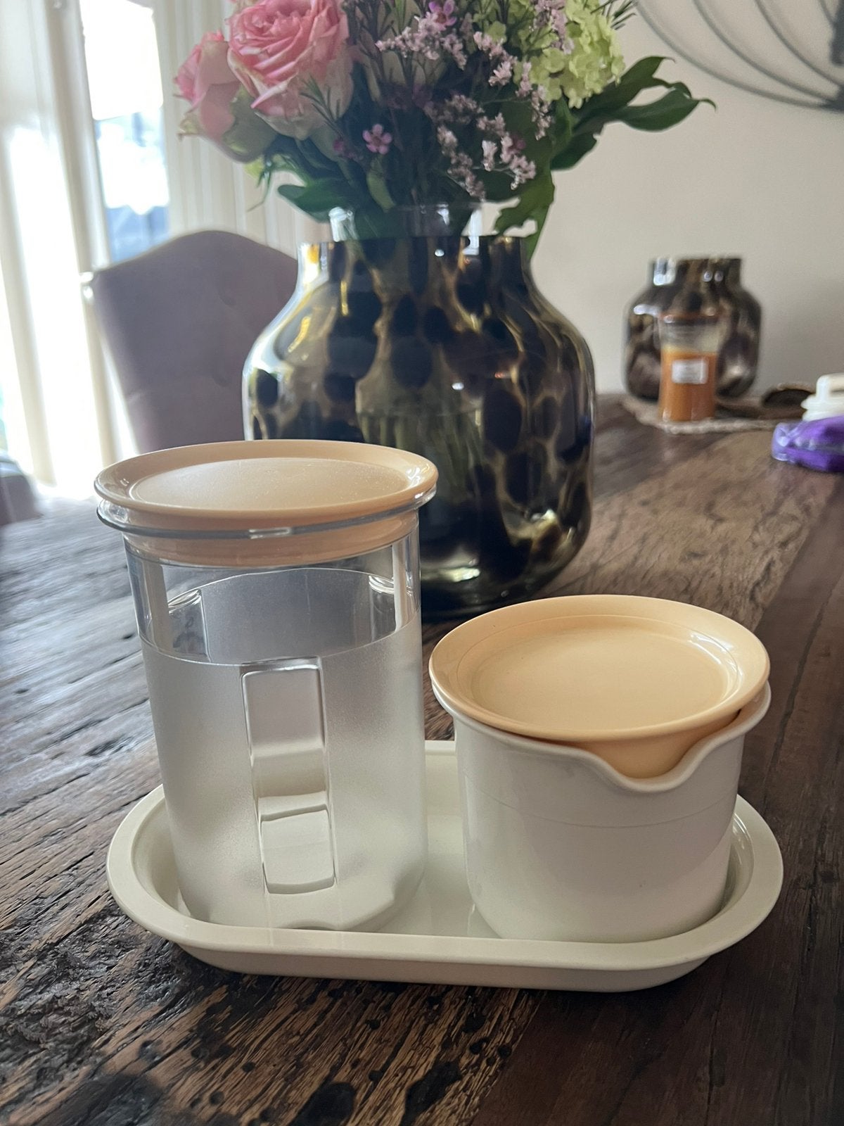 Dienblad, melk, suiker en koekjes Tupperware nieuw, Ophalen of Verzenden, Nieuw