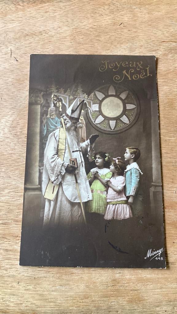 Oude ansichtkaart Sinterklaas Vive St. Nicolas, Ophalen of Verzenden, Voor 1920, Gelopen