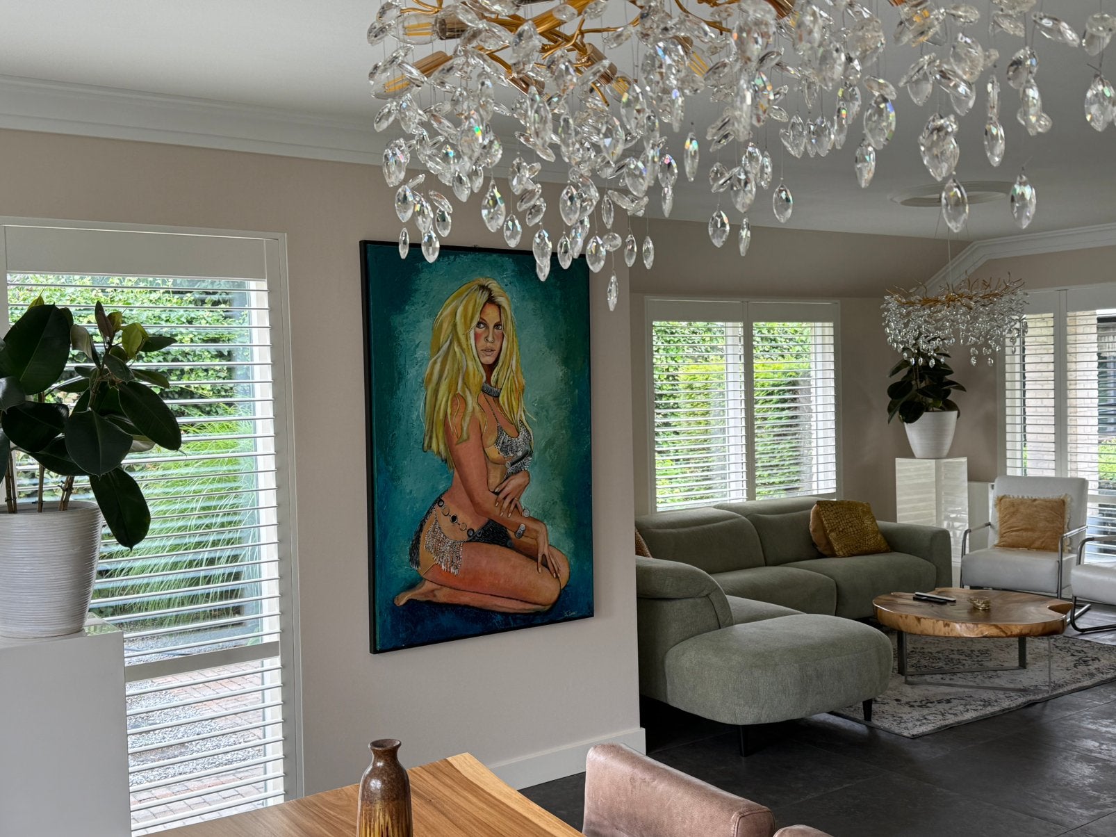 XXL olieverf schilderij. Brigitte Bardot., Ophalen of Verzenden