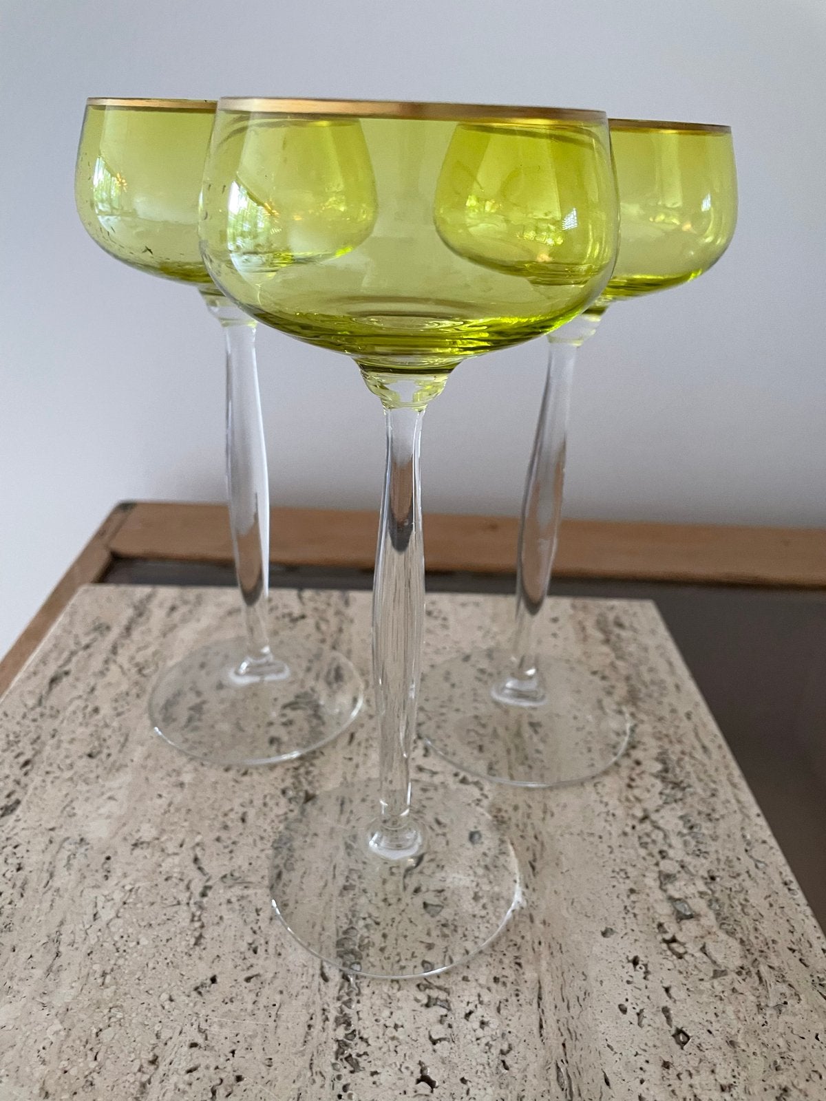 Theresienthal Art Nouveau groen goudrand bowl Romer Hock, Ophalen of Verzenden