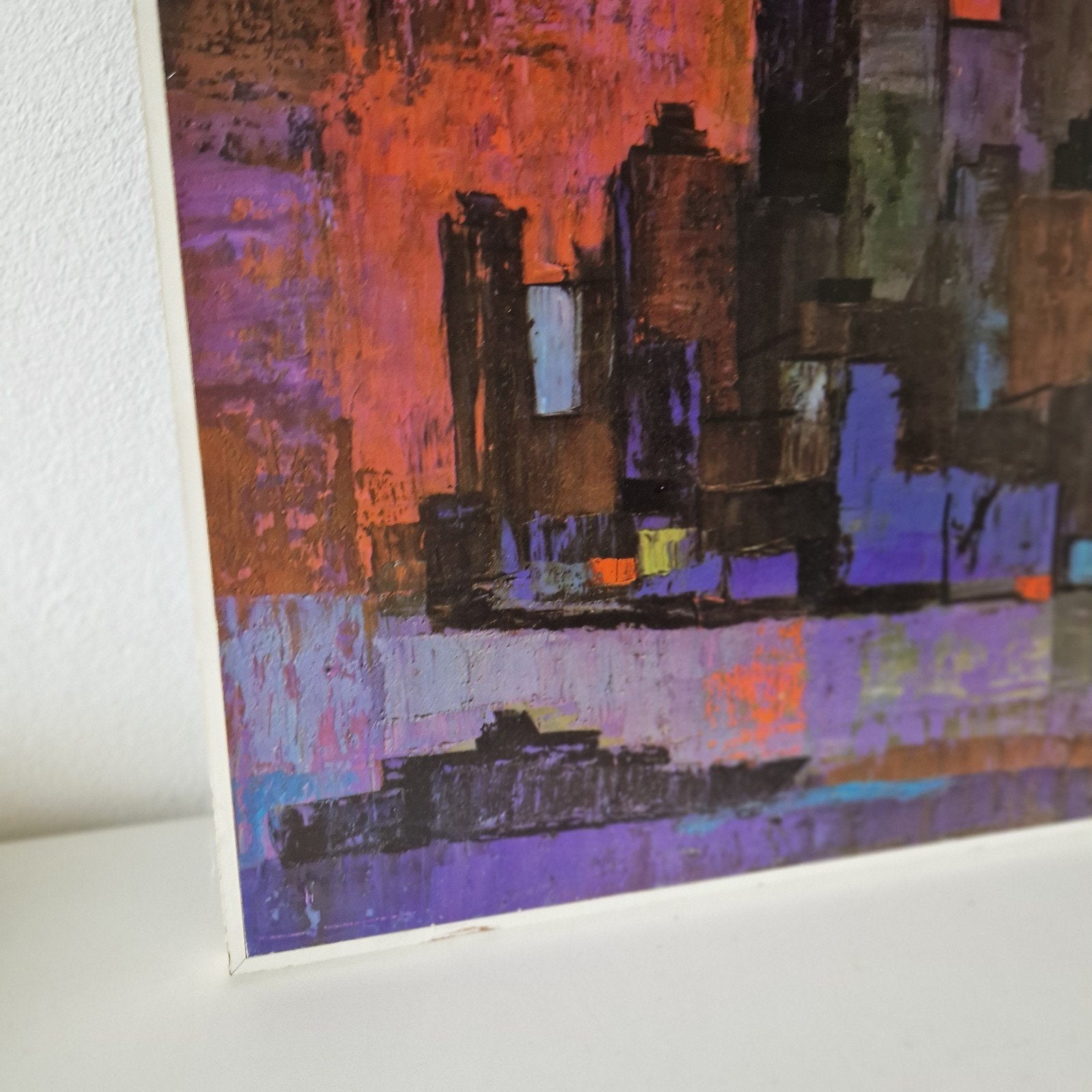 Reuther Manhattan kunstdruk jaren 70 vintage schilderij, Antiek en Kunst, Ophalen of Verzenden