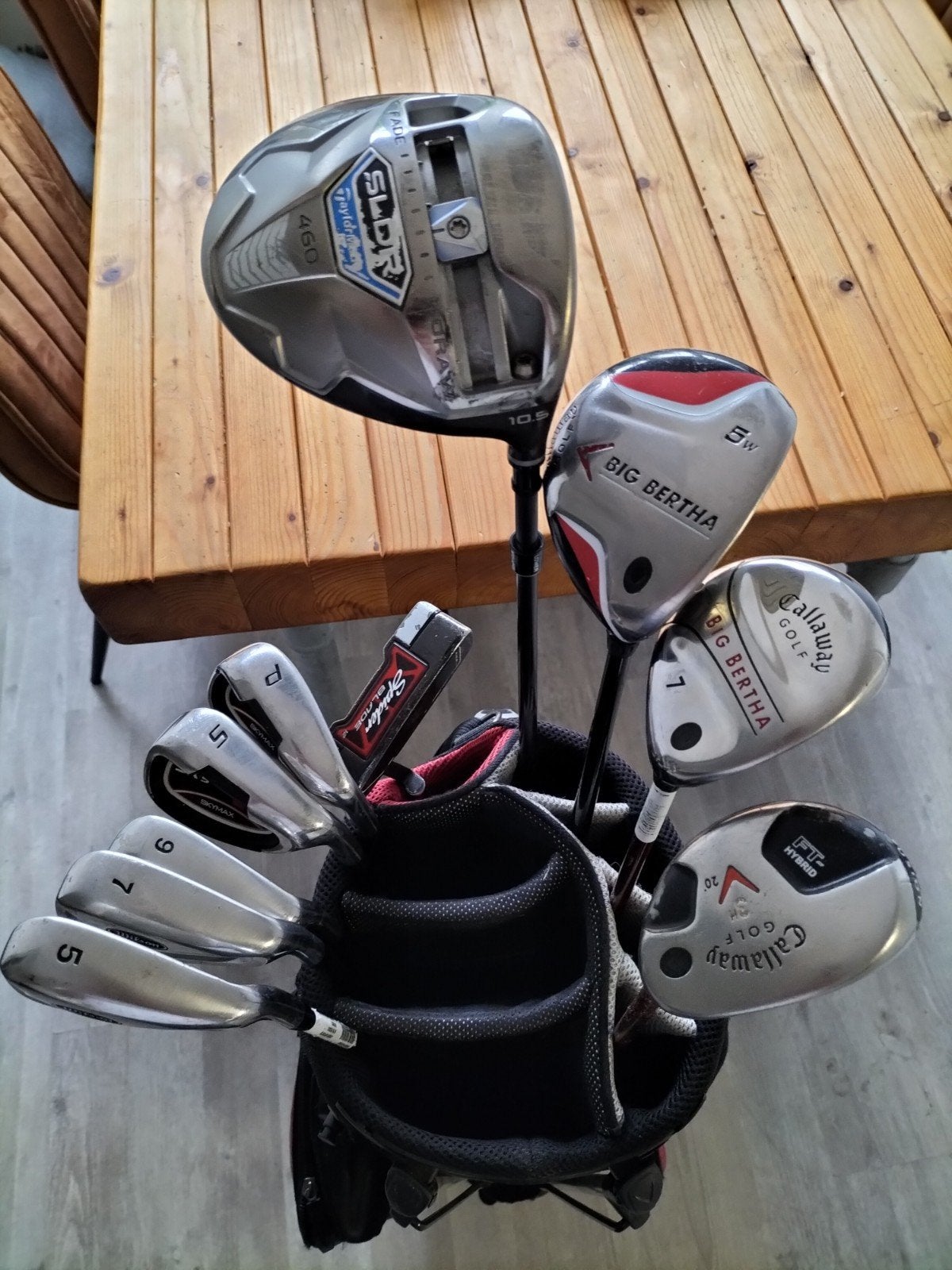 Complete golfset: Callaway, Wilson, Skymax, Taylormade + tas, Sport en Fitness, Golf, Ophalen, Gebruikt, Set, Callaway