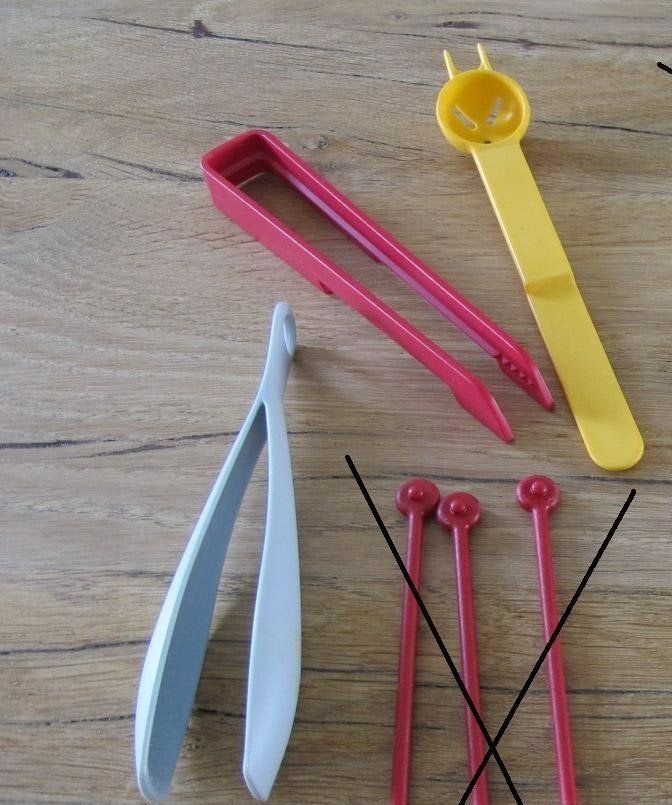 Tupperware tangetjes, zuurlepeltje, Overige kleuren, Overige typen, Ophalen of Verzenden, Zo goed als nieuw