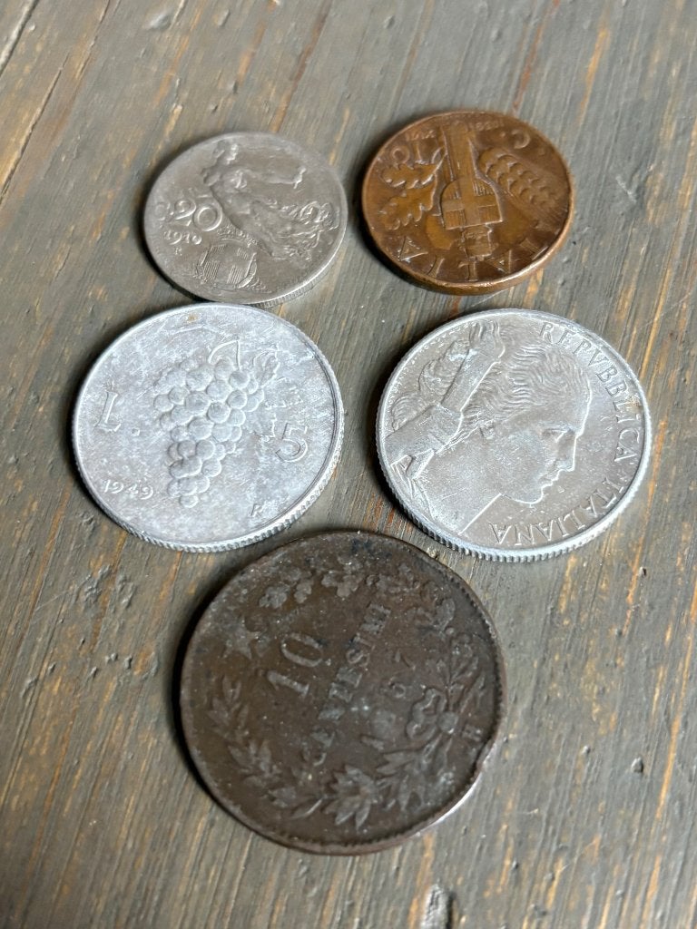 5 Oude italiaanse munten, Ophalen of Verzenden, Buitenland, Munten