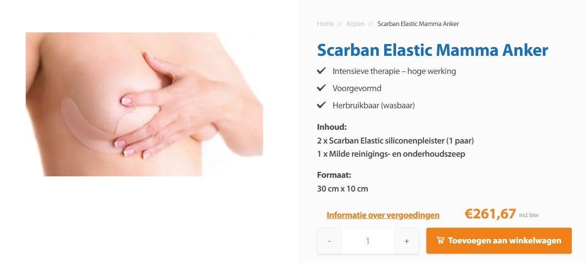 2 stuks Scarbane Elastic Mamma Anker - Siliconenpleisters en, Ophalen of Verzenden, Nieuw, Overige typen