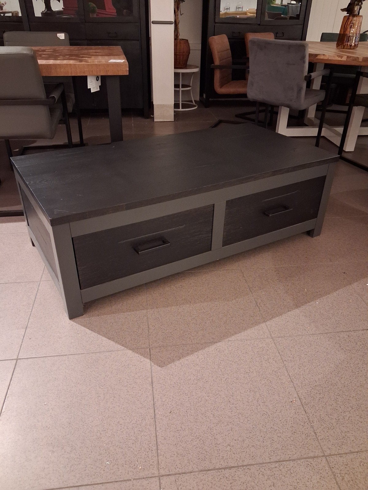 nieuwe landelijke salontafel 140x70cm eiken mdf softclose, Ophalen, 100 tot 150 cm, ., Eikenhout