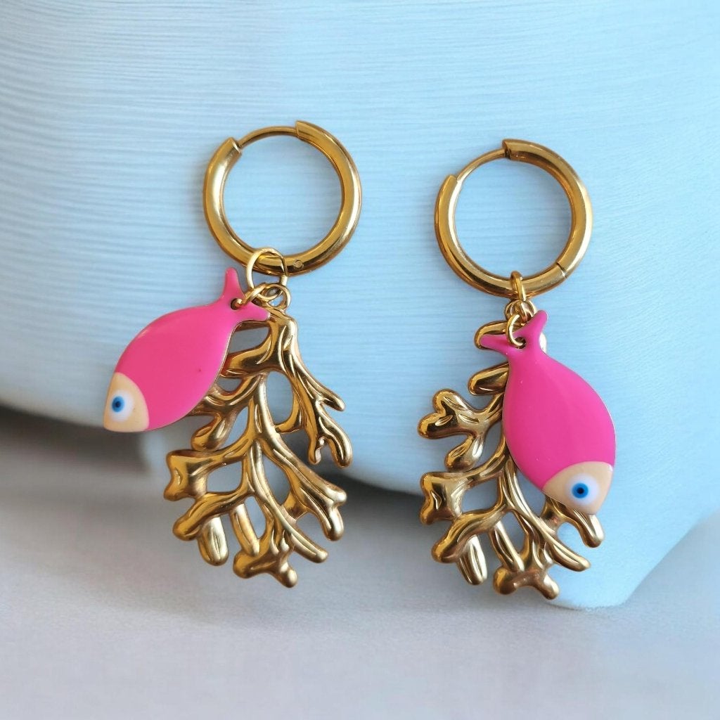 Ocean oorbellen, Overige materialen, Hangers, Verzenden, Nieuw