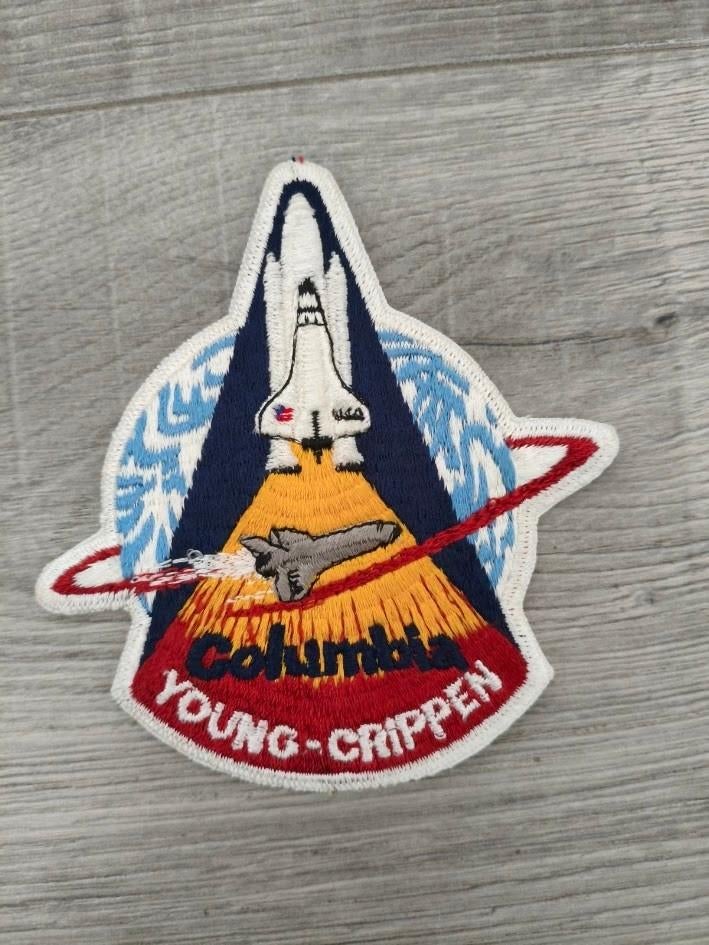 Herdenking patch ( embleem ) STS-1 missie (1981), Ophalen of Verzenden, Zo goed als nieuw, Patch, Badge of Embleem