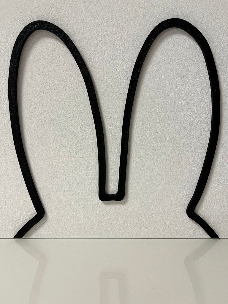 Nijntje Oren Wanddecoratie – 3D Geprint – Ca. 25 cm – Nieuw!, Zwart, Ophalen of Verzenden, Kunststof, Minimalistisch