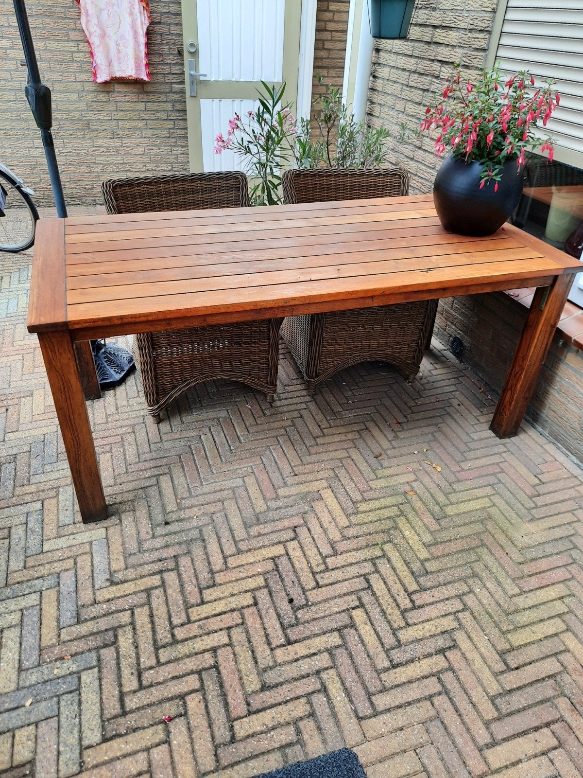 Teak tafel, Ophalen, Rechthoekig, Teakhout