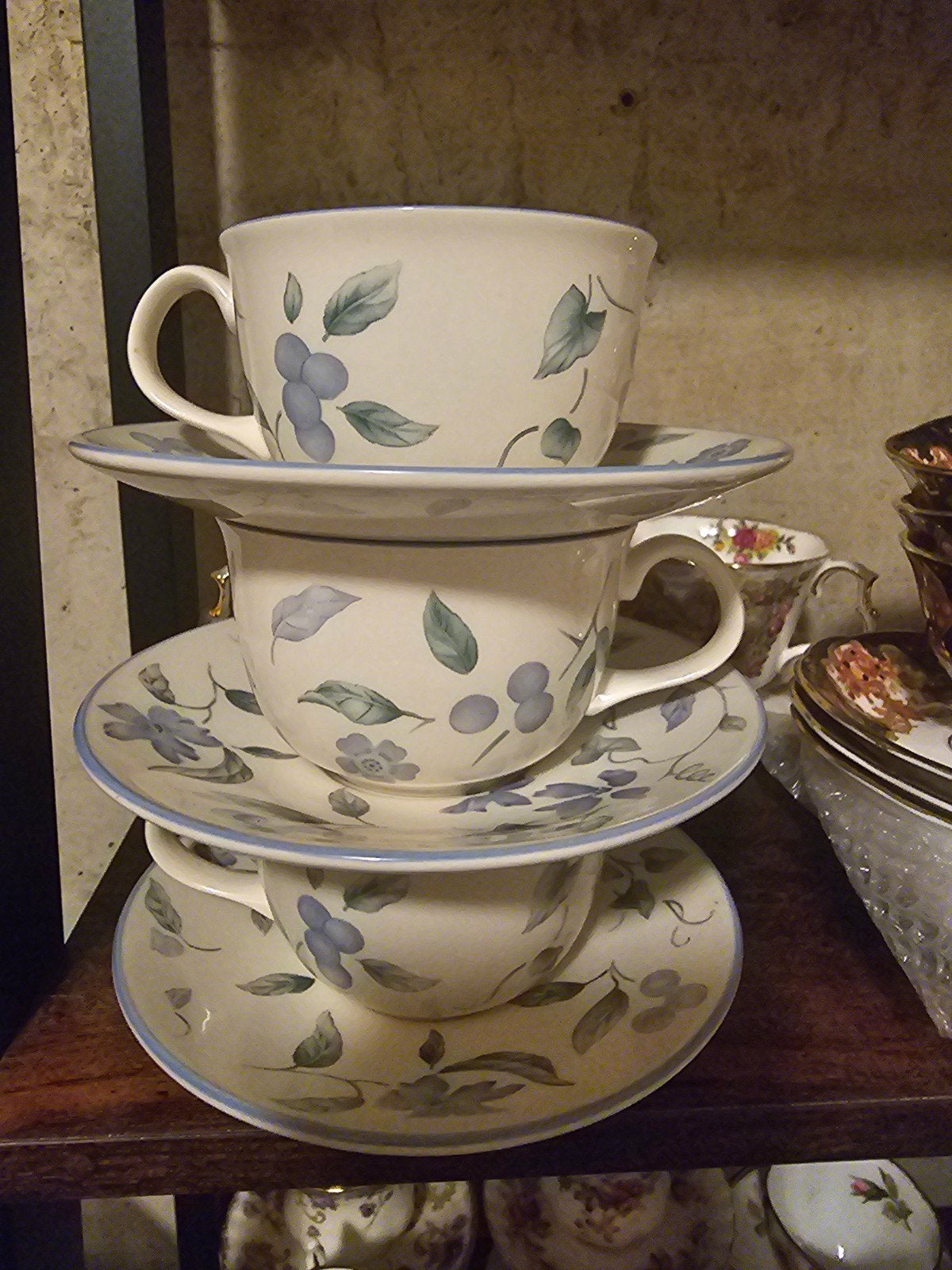 Barratts Made in England theekopjes met blauwe bessen, Ophalen of Verzenden