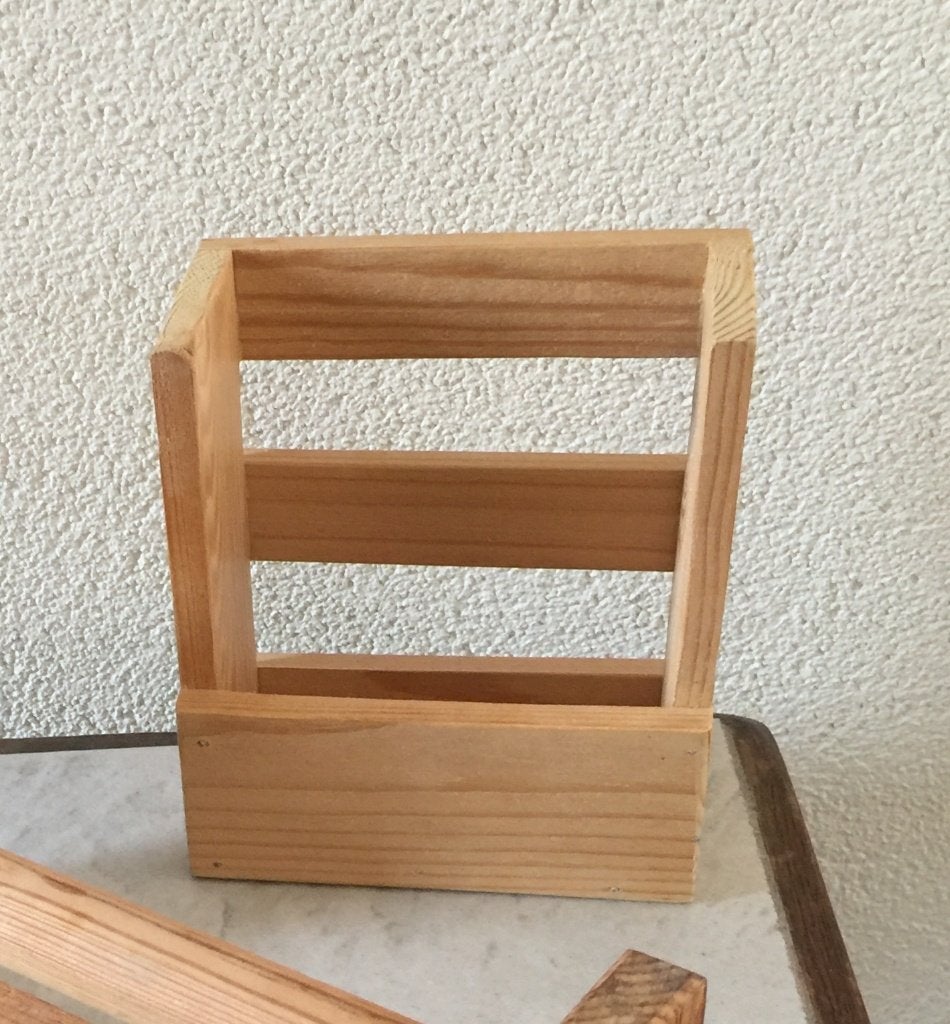 retro houten bureau pennenbakje organizer of lepelrekje IKEA, Ophalen of Verzenden, Zo goed als nieuw