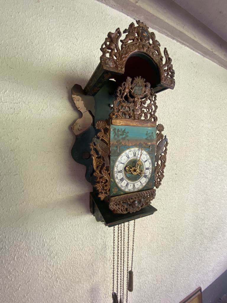 Oude stoelklok, Antiek en Kunst, Ophalen of Verzenden