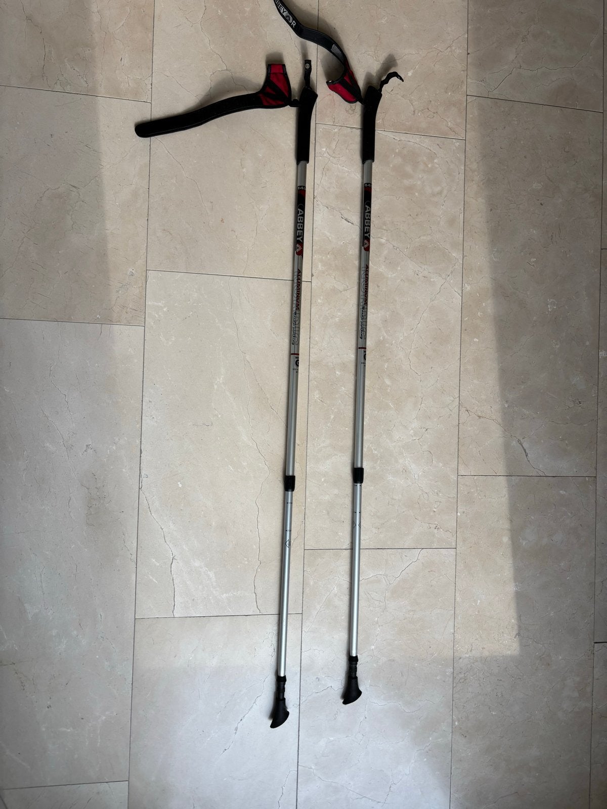 Abbey Nordic Walking Stokken - Verstelbaar 110-140cm, Ophalen, Gebruikt, Wandelstok
