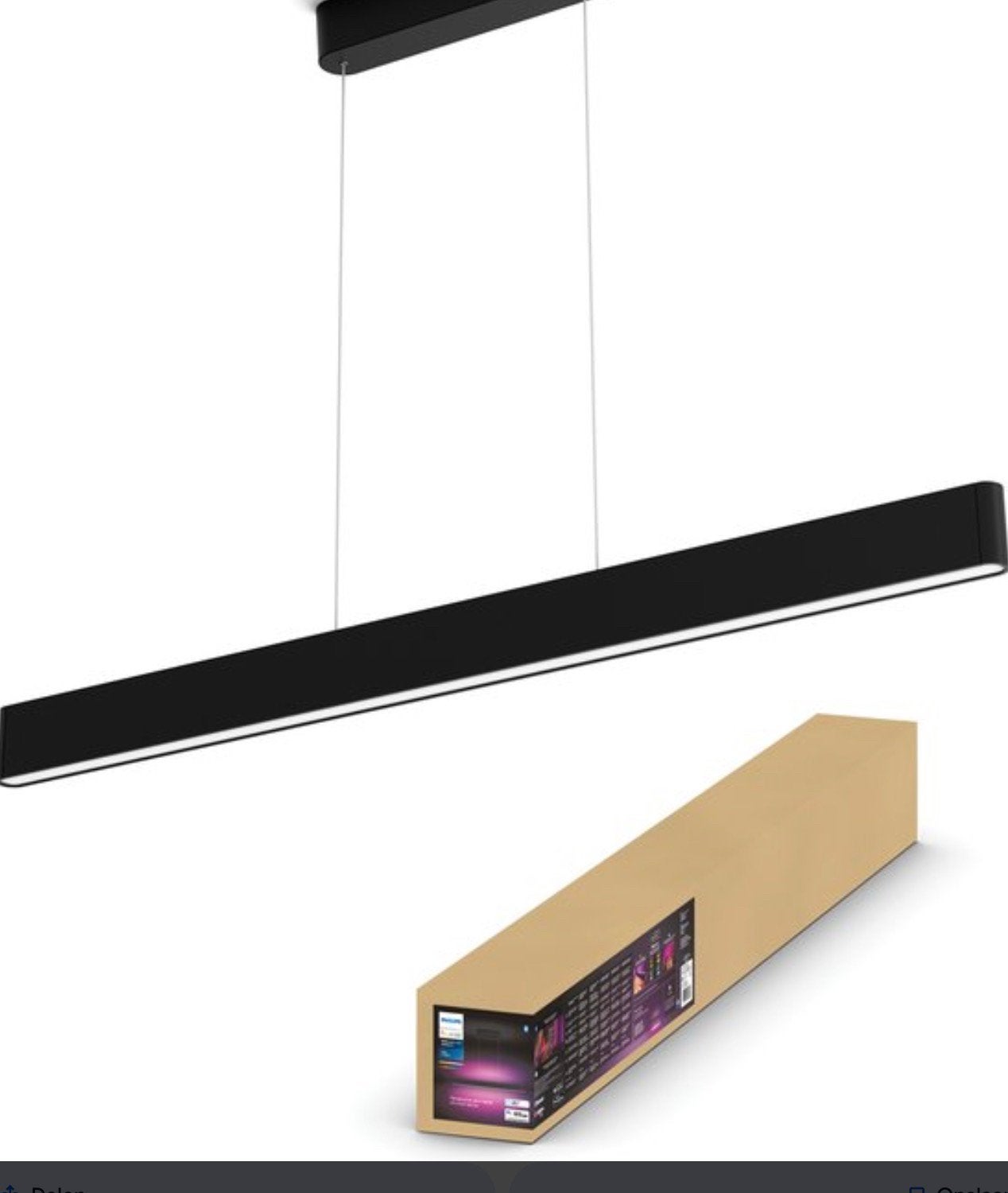 Philips Hue Ensis zwart hanglamp, Ophalen, Overige fittingen, Zo goed als nieuw, Metaal